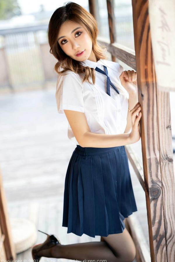    MyGirl美媛馆：绮里嘉Ula日式榻榻米私房写真，校服诱惑粉色蕾丝内衣配黑丝，极品美腿尽显极致性感，无圣光大尺度动人瞬间第32张图片