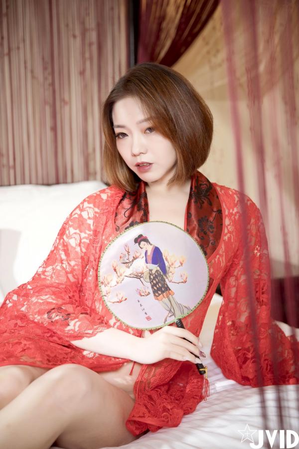    JVID雅捷、安妮古风精品大片：红纱缠绵，极致诱惑的双人翻云覆雨写真第1张图片