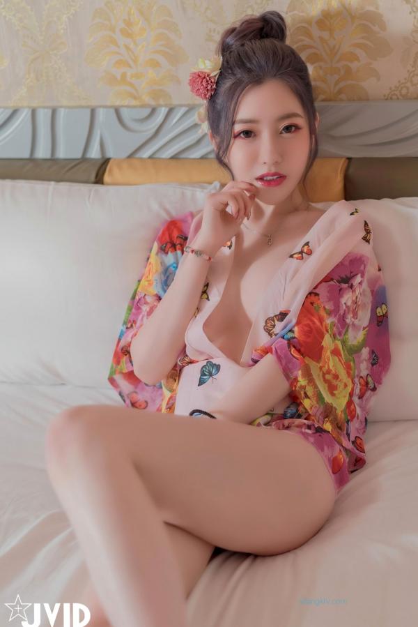    JVID-璃奈酱-日系风情旅馆美人的邂逅-No.573-诱惑和服私房写真-卧室居家女神实拍第6张图片