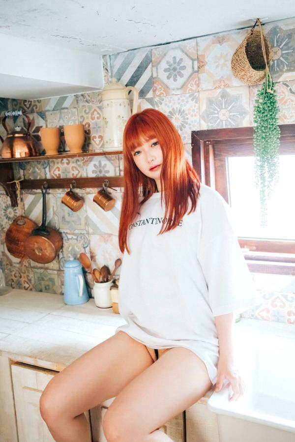    韩国美女-Miho-红发御姐大尺度绑缚写真：私房绳艺与链条诱惑，极致性感视觉盛宴第12张图片