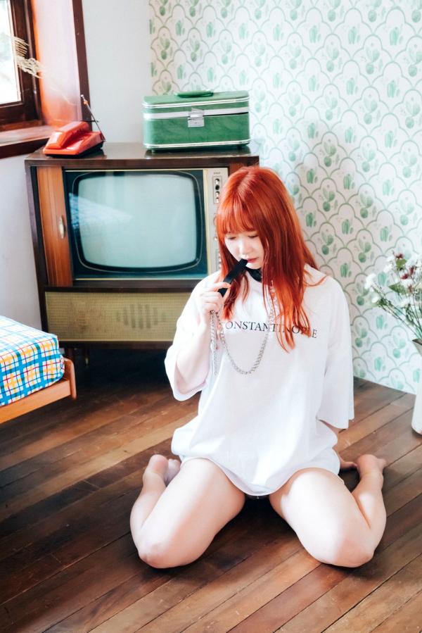    韩国美女-Miho-红发御姐大尺度绑缚写真：私房绳艺与链条诱惑，极致性感视觉盛宴第82张图片