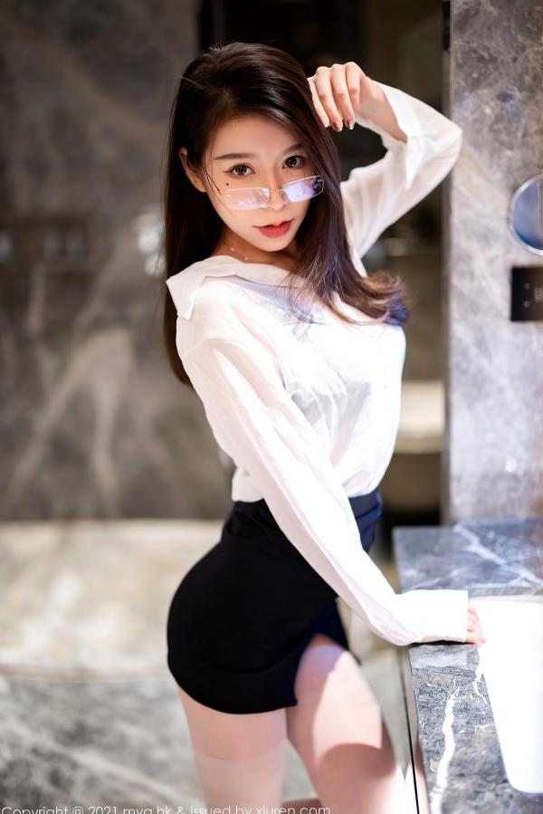    MyGirl美媛馆-Vetiver嘉宝贝儿-杭州浴室湿身私房照-白衬衫黑短裙诱惑写真-无圣光大尺度第4张图片