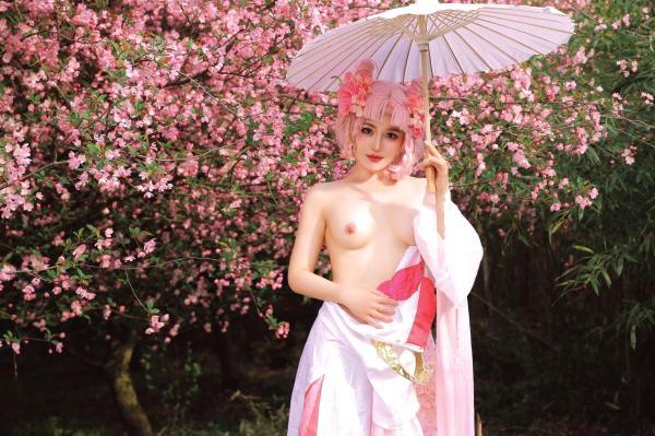    桃暖酱-王者荣耀嫦娥Cosplay花海唯美写真，绝美古风诱惑大尺度套图第57张图片