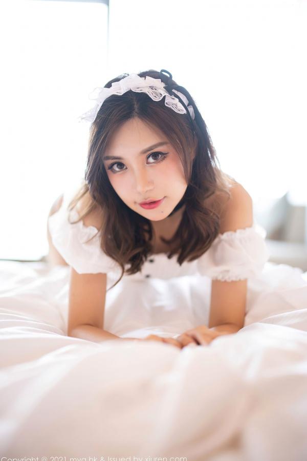    MyGirl美媛馆-588-绮里嘉Ula杭州旅拍，超短女仆装制服诱惑，黑丝高跟私房摄影，极品性感视觉大片第63张图片