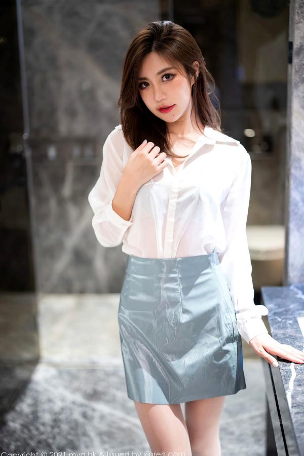    MyGirl美媛馆-583-绮里嘉Carina-杭州旅拍私房写真-酒店白衬衫诱惑与灰短裙御姐范-无圣光高清大尺度第7张图片