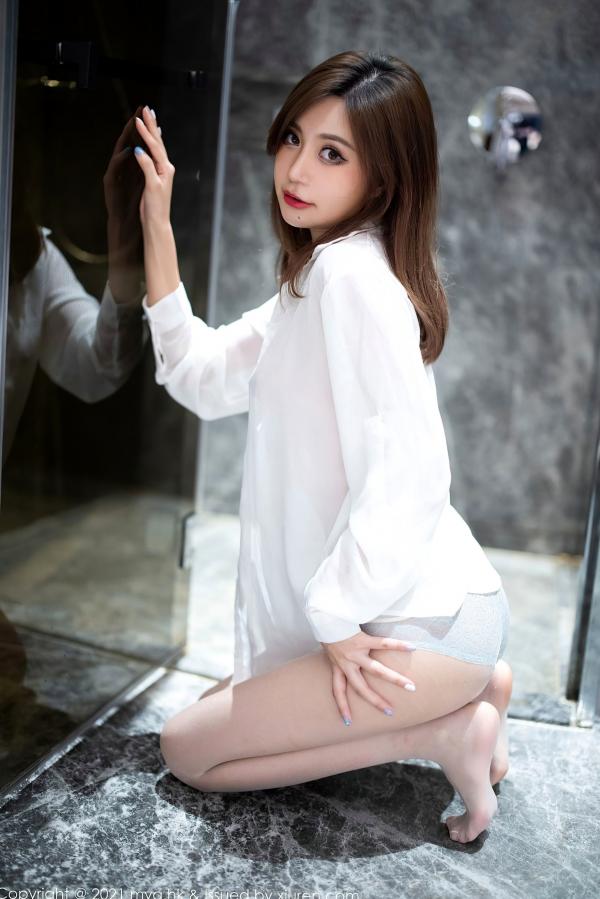    MyGirl美媛馆-583-绮里嘉Carina-杭州旅拍私房写真-酒店白衬衫诱惑与灰短裙御姐范-无圣光高清大尺度第56张图片