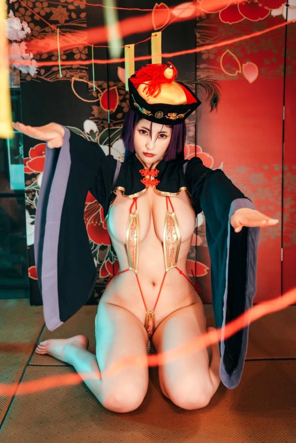    星澜是澜澜叫澜妹呀-奶光僵尸娘COS，绝美大尺度角色扮演，性感御姐演绎中国风诱惑僵尸姬，极致身材视觉盛宴第6张图片