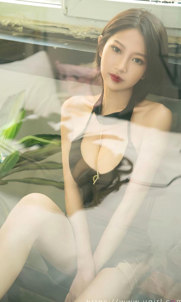    UGirlsApp尤果圈爱尤物-2617-顾籼(栗子)-《安心》：绝美黑色系私房室内写真，蕾丝诱惑性感曼妙身姿第7张图片