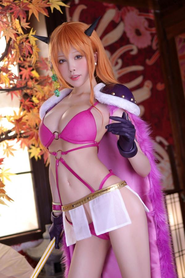    水淼-Aqua-海贼王-娜美-Nami-Kaido-Outfit-火辣比基尼COS-私房写真-野性女神极致诱惑第6张图片