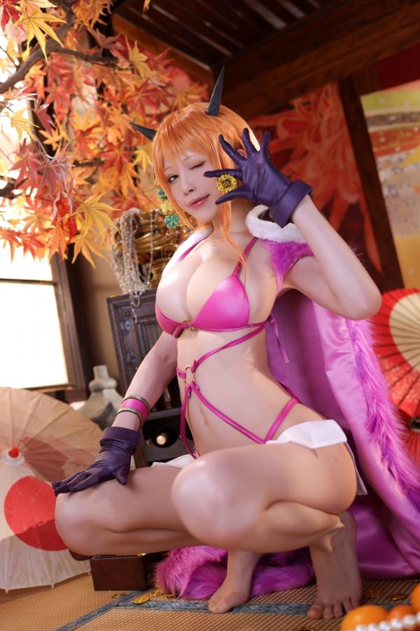    水淼-Aqua-海贼王-娜美-Nami-Kaido-Outfit-火辣比基尼COS-私房写真-野性女神极致诱惑第23张图片