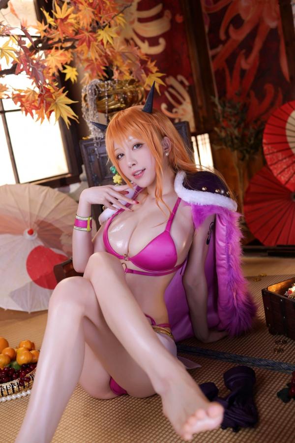    水淼-Aqua-海贼王-娜美-Nami-Kaido-Outfit-火辣比基尼COS-私房写真-野性女神极致诱惑第41张图片