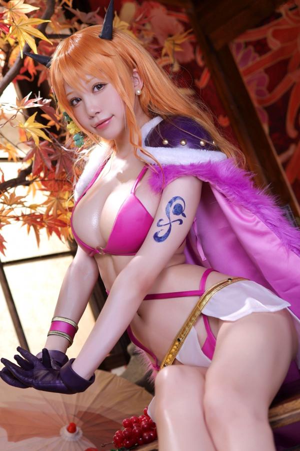    水淼-Aqua-海贼王-娜美-Nami-Kaido-Outfit-火辣比基尼COS-私房写真-野性女神极致诱惑第53张图片