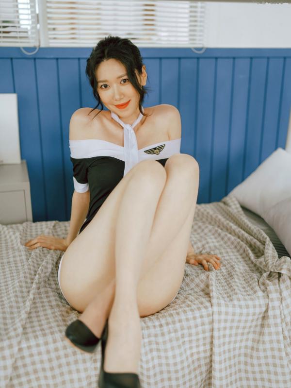    韩国美女娜拉空姐制服诱惑，极致美腿尽显职业私房魅力-Bimilstory Vol.05第9张图片