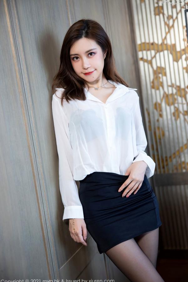    MyGirl美媛馆-575-绮里嘉Carina-杭州旅拍浴室黑白职业装黑丝-2021.08.17 - 无圣光大尺度第1张图片