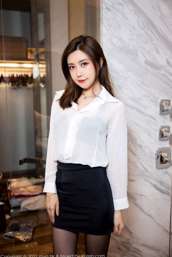    MyGirl美媛馆-575-绮里嘉Carina-杭州旅拍浴室黑白职业装黑丝-2021.08.17 - 无圣光大尺度第36张图片