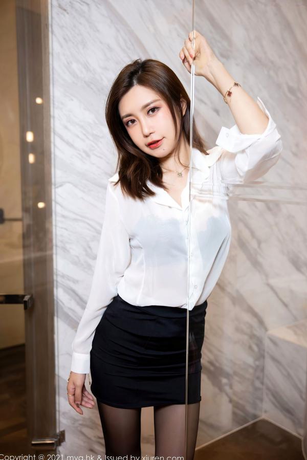    MyGirl美媛馆-575-绮里嘉Carina-杭州旅拍浴室黑白职业装黑丝-2021.08.17 - 无圣光大尺度第37张图片