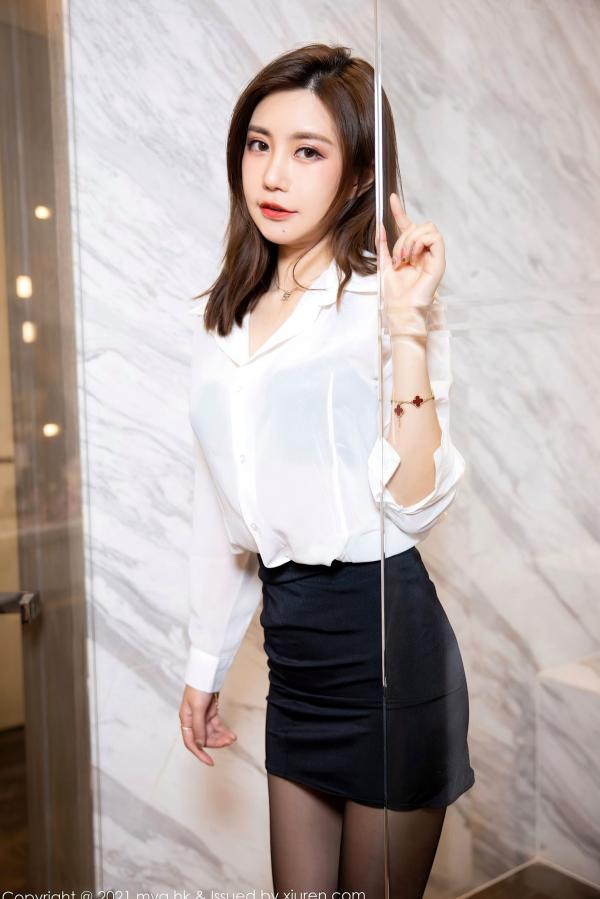    MyGirl美媛馆-575-绮里嘉Carina-杭州旅拍浴室黑白职业装黑丝-2021.08.17 - 无圣光大尺度第38张图片