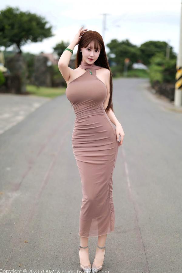    YouMi尤蜜荟-980-朱可儿Flora-橙色紧身裙与奢华黑色蕾丝内衣私房写真-2023.09.01 - 无圣光大尺度高清诱惑第3张图片