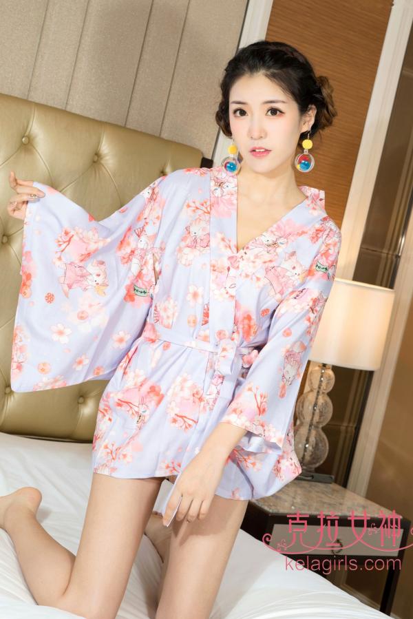    KelaGirls克拉女神-2018.07.16-恬恬-《浪漫樱花》居家私房照，清新和服主题，唯美诱惑写真第2张图片