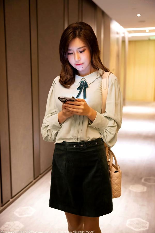    MyGirl美媛馆568：绮里嘉Carina居家私房旅拍，白衬衫黑短裙魅惑无限，蓝色内衣肉丝秀极致身段，无圣光大尺度写真第6张图片