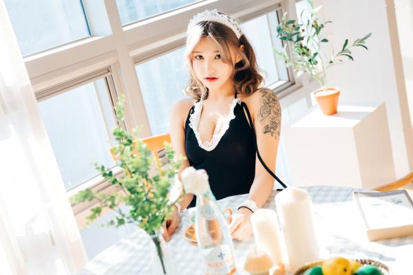    韩国美女Taeri居家私房写真：蕾丝内衣与纹身美背，展现极品身材诱惑，清新又野性第37张图片