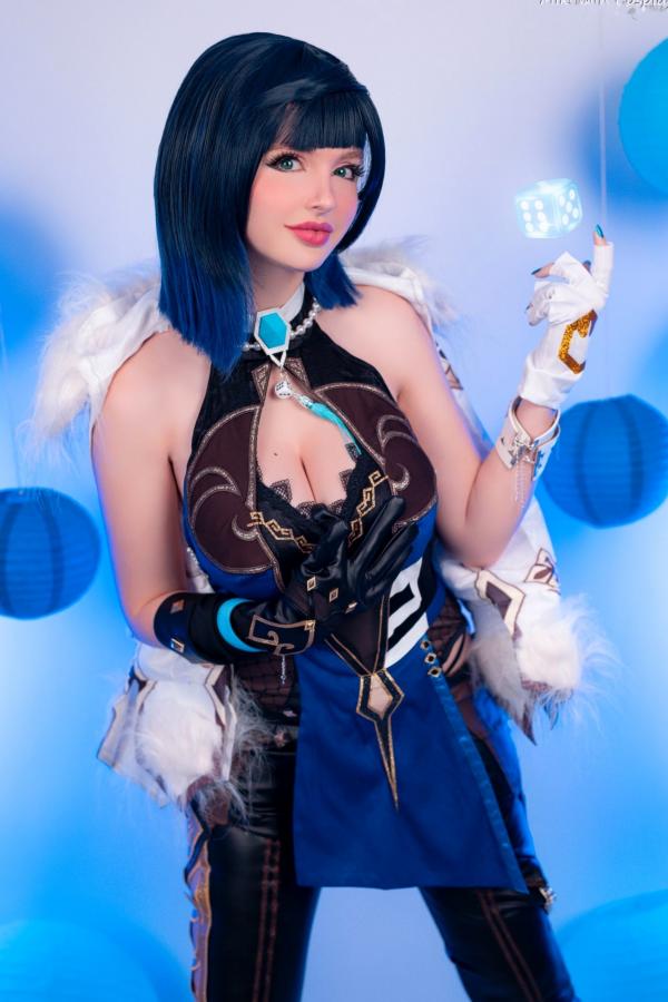    Mikomin-原神夜阑Yelan Cosplay-大尺度私房写真-高还原度性感演绎-极致诱惑女神第1张图片