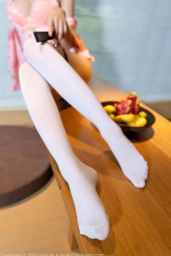    MyGirl美媛馆556期：绮里嘉Carina日系和服内衣私房，榻榻米上的粉色诱惑，白丝长腿居家写真第16张图片