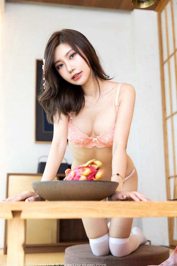    MyGirl美媛馆556期：绮里嘉Carina日系和服内衣私房，榻榻米上的粉色诱惑，白丝长腿居家写真第44张图片