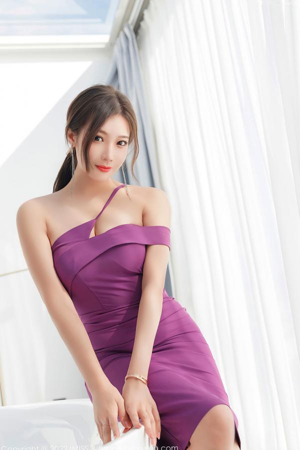    IMiss爱蜜社-675-小狐狸Kathryn-暗红色精致蕾丝内衣私房合集-唯美高清大尺度摄影第43张图片