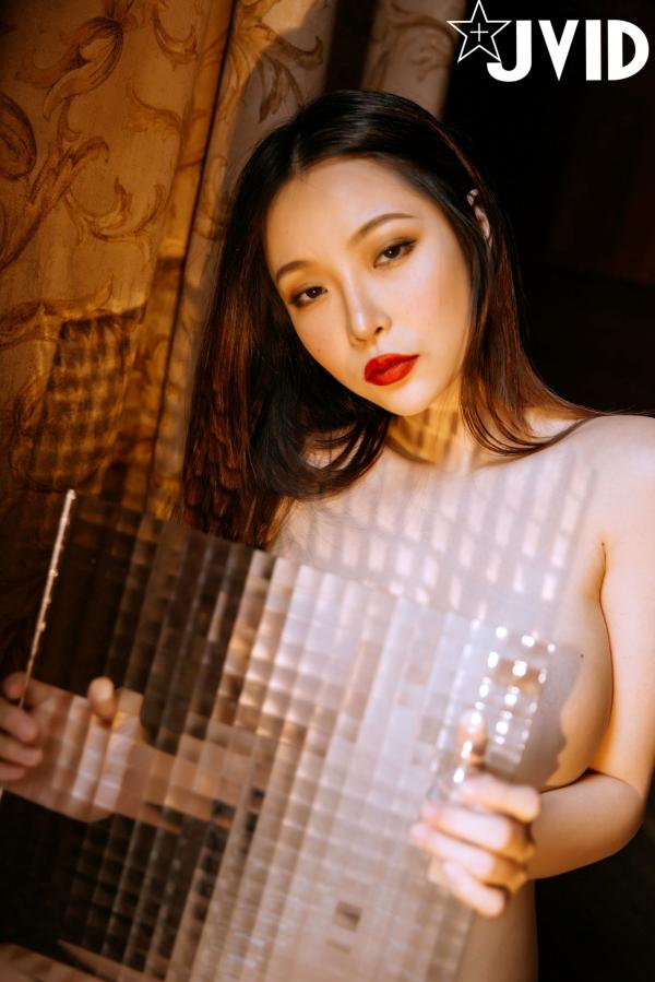    JVID女神Jenny Suen高颜值写真：一起吃份温柔的早餐，精致黑色内衣私房套图，展现冷艳气质与完美曲线，No.592第59张图片