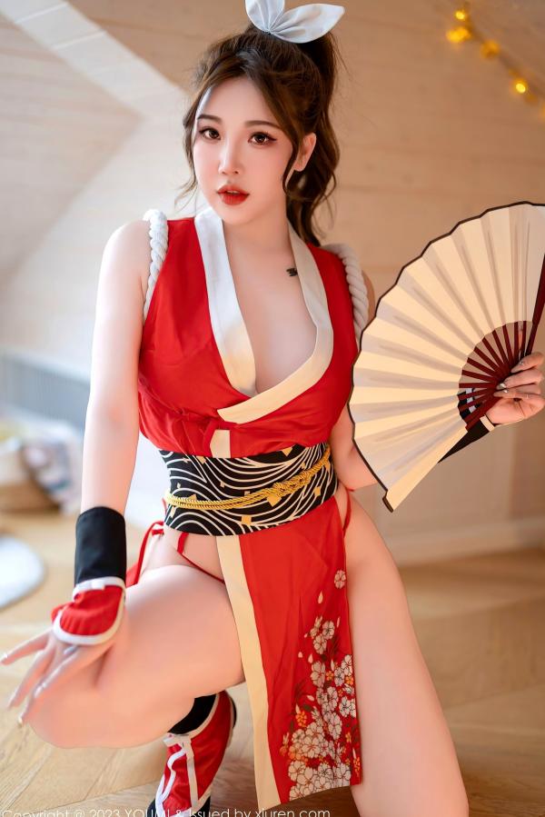    YouMi尤蜜荟-962-小海臀Rena演绎红色不知火舞，性感私房角色扮演写真，极致美臀曲线诱惑满满第7张图片