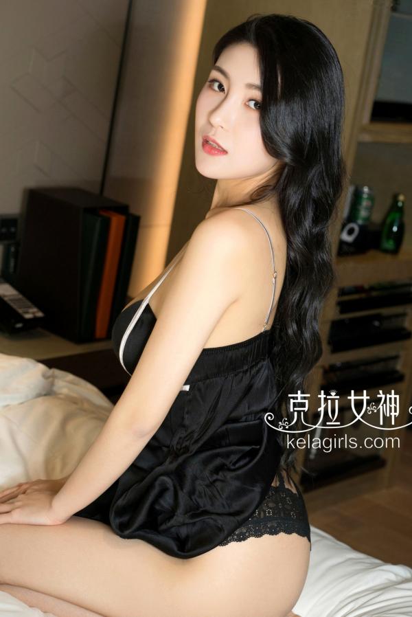    KelaGirls克拉女神-2018.03.30-雅楠-《婉若游龙》-黑色吊带私房诱惑卧室性感写真第27张图片