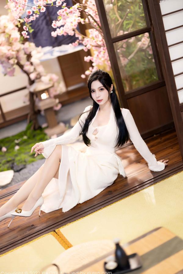    XiaoYu语画界-869-小蛮妖Yummy-杭州日式唯美私房摄影-白色透视针织衫诱惑-2022.09.22第2张图片