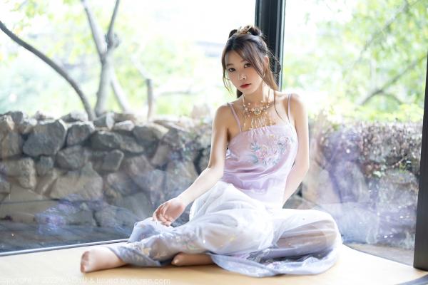    XiaoYu语画界-866-徐莉芝：杭州旅拍浅紫色古韵汉服写真，尽展迷人东方神韵与极致私房诱惑（2022.09.19）第29张图片
