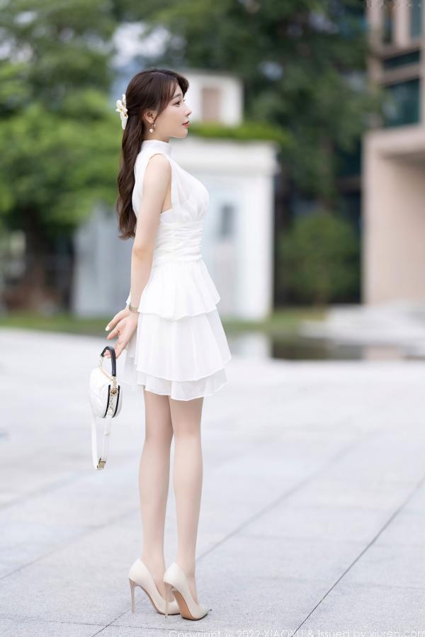    XiaoYu语画界-徐莉芝：纯欲白裙私房写真，极致修长美腿，尽显优雅性感诱惑第8张图片