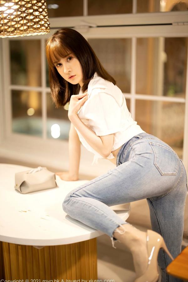    MyGirl美媛馆-540期：女神蔡文钰Abby旅拍，白衬衫蕾丝私房大尺度写真，肉丝牛仔裤尽显曼妙曲线第7张图片