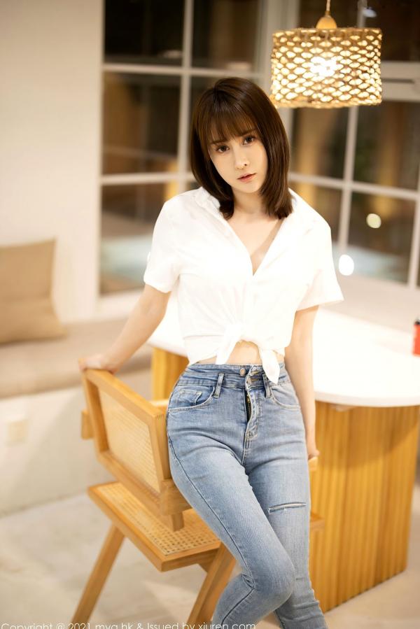    MyGirl美媛馆-540期：女神蔡文钰Abby旅拍，白衬衫蕾丝私房大尺度写真，肉丝牛仔裤尽显曼妙曲线第30张图片