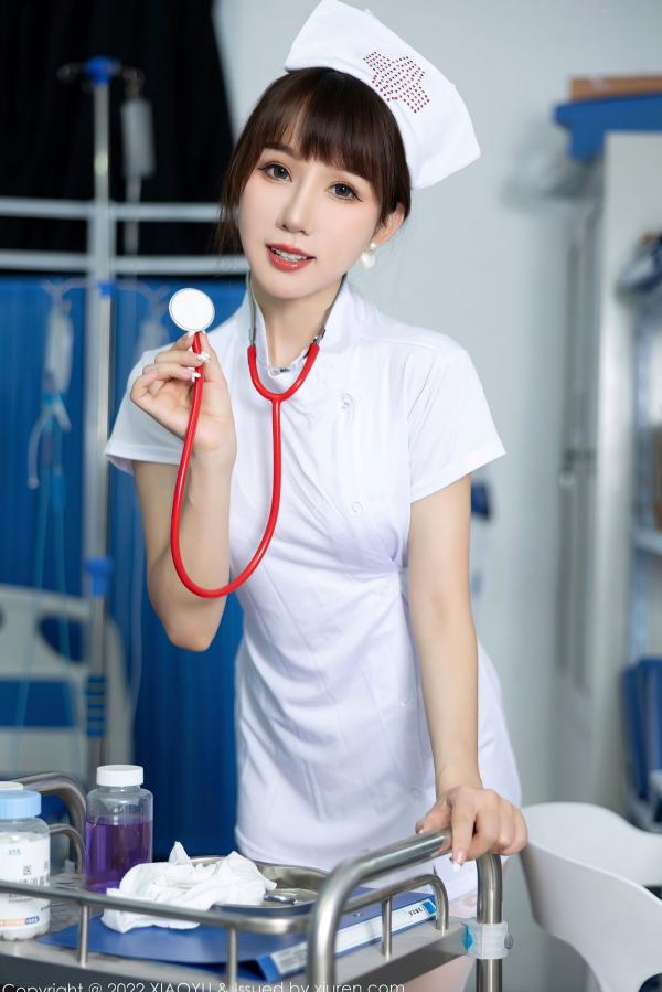    XiaoYu语画界-853-波巧酱-白色护士服白色内衣白丝袜-2022.08.30第2张图片