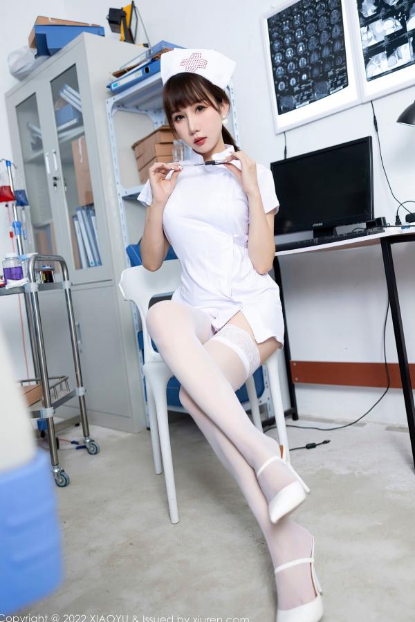    XiaoYu语画界-853-波巧酱-白色护士服白色内衣白丝袜-2022.08.30第11张图片