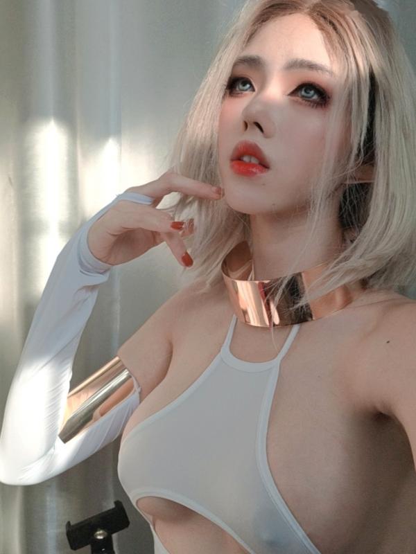    钛合金TiTi-精灵女神露脸：奇幻 Cosplay 森林花仙子主题，极致诱惑大尺度私房写真第43张图片