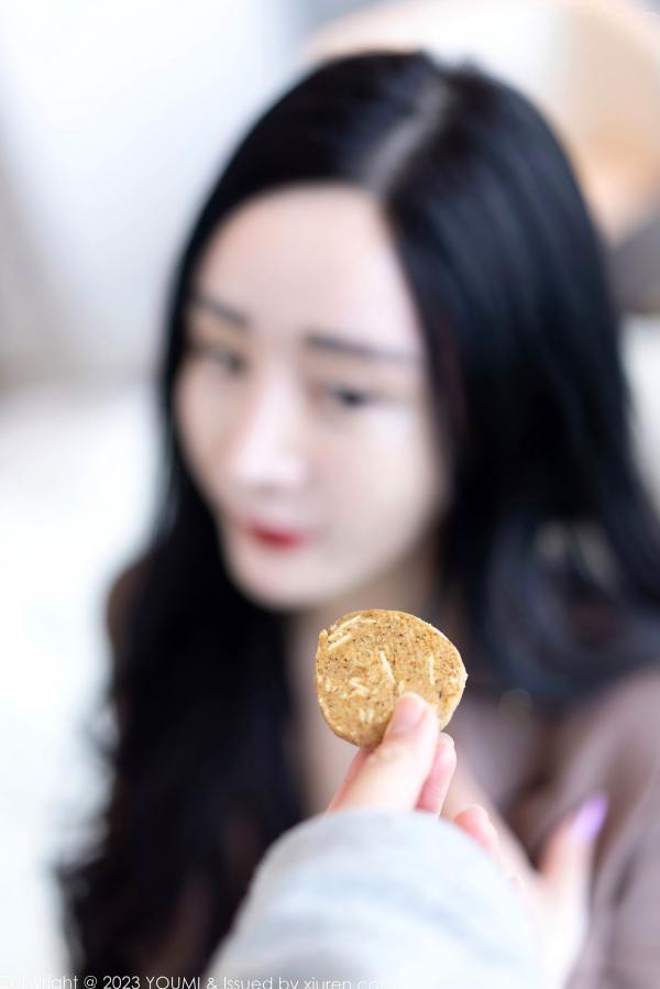    YouMi尤蜜荟-950-允爾-醇美咖啡色外套搭配超薄黑丝诱惑-气质御姐职场风私房照-2023.06.12第33张图片