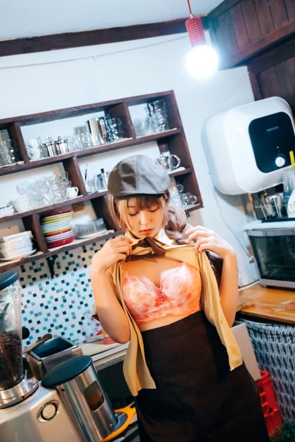    韩国美女Mozzi咖啡店性感侍者，清纯制服诱惑角色扮演，无圣光大尺度写真系列第54张图片