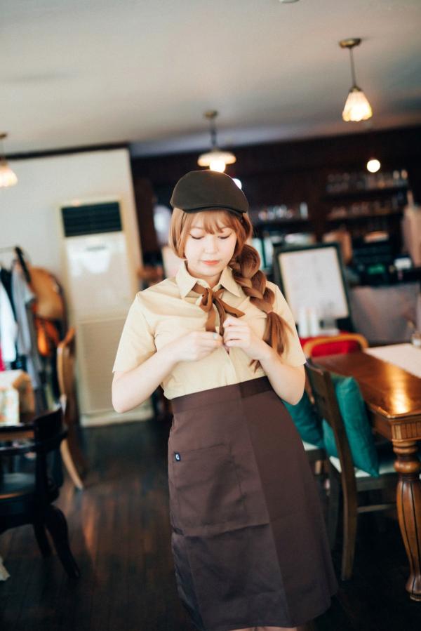    韩国美女Mozzi咖啡店性感侍者，清纯制服诱惑角色扮演，无圣光大尺度写真系列第125张图片