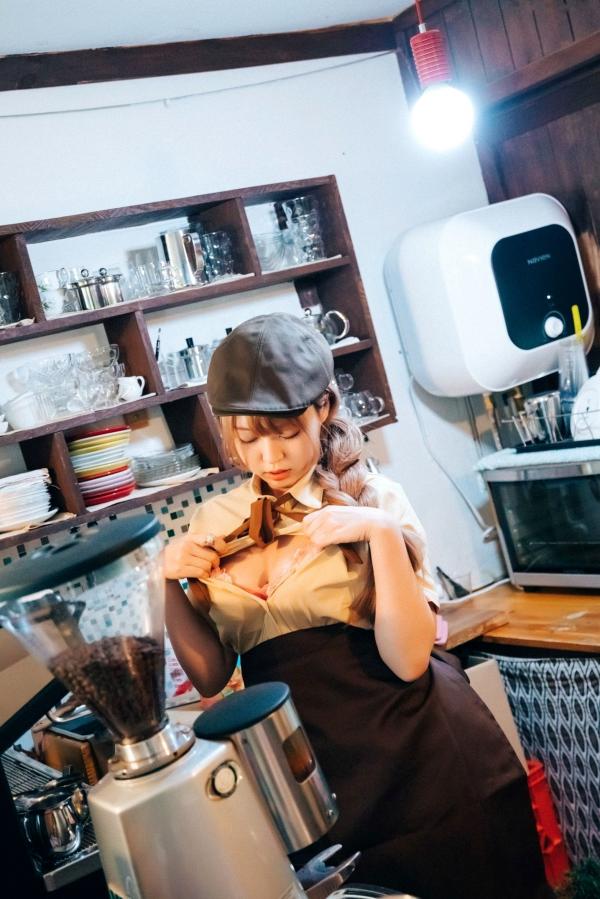   韩国美女Mozzi咖啡店性感侍者，清纯制服诱惑角色扮演，无圣光大尺度写真系列第129张图片