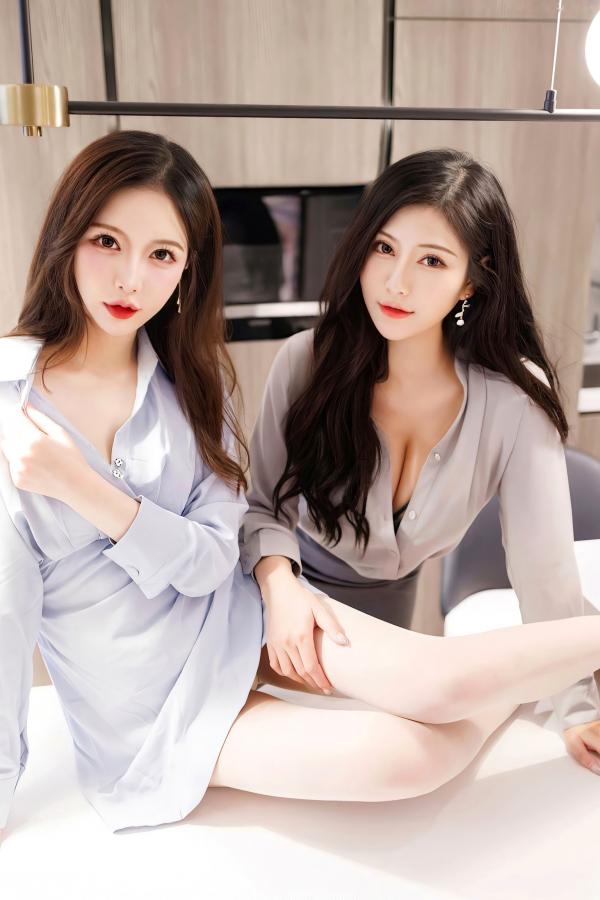    IMiss爱蜜社-652-Lavinia与Linda职场OL风与私房内衣双姝盛宴-丝袜美腿极致诱惑第19张图片
