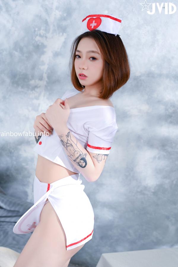    JVID-雅捷-性能检查中-性感护士大尺度角色扮演写真，曼妙纹身美少女福利诱惑第4张图片