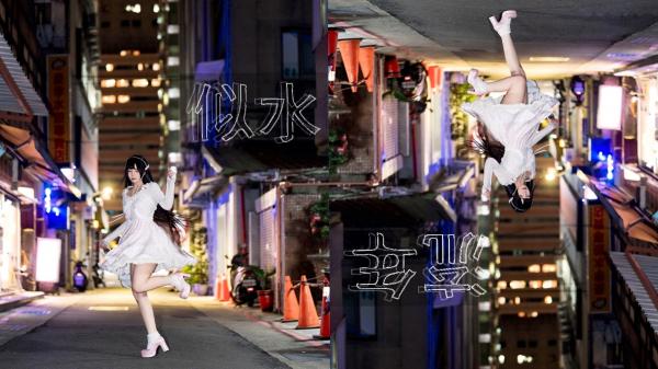    落落raku-似水流年：洛丽塔街拍梦幻夜景，甜美清纯少女的都市夜色写真第56张图片