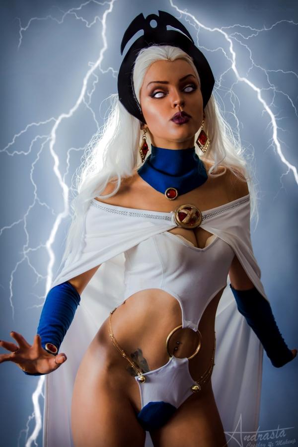    Andrasta-暴风女Storm精美Cosplay写真，冷艳银发女神降临，极限火辣战服，超级还原X战警视觉特效大片第5张图片