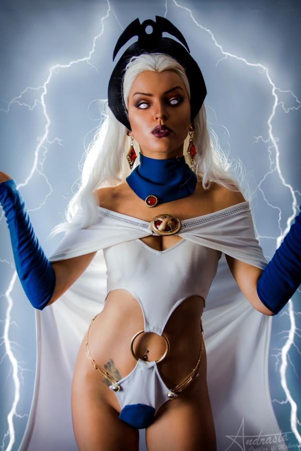    Andrasta-暴风女Storm精美Cosplay写真，冷艳银发女神降临，极限火辣战服，超级还原X战警视觉特效大片第6张图片
