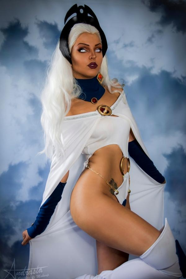    Andrasta-暴风女Storm精美Cosplay写真，冷艳银发女神降临，极限火辣战服，超级还原X战警视觉特效大片第7张图片